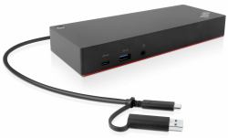 Lenovo 40AF0135EU laptop-dockingstation & portreplikator Kabelgebunden Schwarz 
