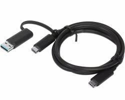 Lenovo 4X90U90618 USB Kabel USB 3.2 Gen 1 [3.1 Gen 1] 1 m USB A/USB C USB C Schwarz 