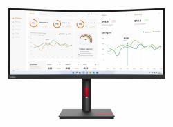 Lenovo ThinkVision T34w-30 Computerbildschirm 86,4 cm [34"] 3440 x 1440 Pixel Wide Quad HD LED Schwarz 