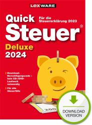 Lexware QuickSteuer Deluxe 2024 [für Steuerjahr 2023], Private und gewerbliche Steuererklärung 
