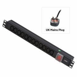 Lindy 29992 Stromverteilereinheit [PDU] 12 AC-Ausgänge 1U Schwarz 