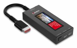 Lindy HDMI 8K60 Signal Analyzer Schwarz 