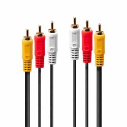 Lindy 35691 Composite-Video-Kabel 2 m 3 x RCA Schwarz 