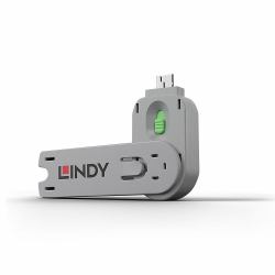 Lindy 40621 Schnittstellenblockierung Türblockierschlüssel USB Typ-A Grün Acrylnitril-Butadien-Styrol [ABS] 1 Stück[e] 