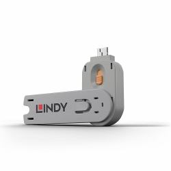 Lindy 40623 Schnittstellenblockierung Türblockierschlüssel USB Typ-A Orange Acrylnitril-Butadien-Styrol [ABS] 1 Stück[e] 
