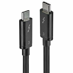 Lindy 41558 Thunderbolt-Kabel 0,8 m Schwarz 