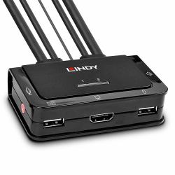 Lindy 42340 Tastatur/Video/Maus [KVM]-Switch Schwarz 