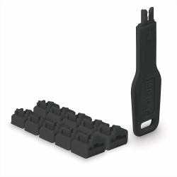 Lindy 47891 Schnittstellenblockierung Schnittstellenblockierung + Schlüssel RJ-45 Schwarz Acrylnitril-Butadien-Styrol [ABS] 10 Stück[e] 