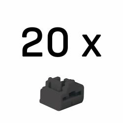 Lindy 47892 Schnittstellenblockierung RJ-45 Schwarz Acrylnitril-Butadien-Styrol [ABS] 20 Stück[e] 