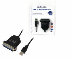 LogiLink AU0003C Paralleles Kabel Schwarz 1,5 m 