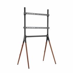 LogiLink TV Floor stand, 4 walnutwood - legs, 49"-70 - Warranty: 48M