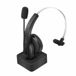 LogiLink BT0059 Kopfhörer & Headset Kabellos Kopfband Büro/Callcenter Bluetooth Ladestation Schwarz 