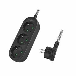 LogiLink LPS261 Verlängerungskabel 1,5 m 3 AC-Ausgänge Drinnen Schwarz, Weiß 
