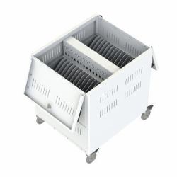 Loxit 7465 Wagen / Schrank für das Management mobiler Geräte Wagen zur Verwaltung tragbarer Geräte Weiß 