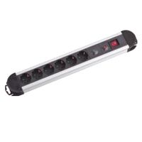 M-Cab Steckdosenleiste Protect 6 - Alu - 2m 