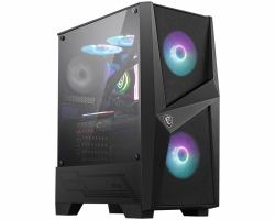 MSI MAG FORGE 100R Computer-Gehäuse Midi Tower Schwarz, Transparent 