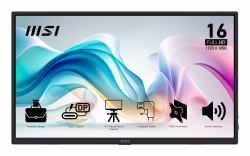 MSI PRO MP165 E6 TV-Gerät/Monitor tragbar Tragbarer Monitor Schwarz 39,6 cm [15.6"] LED 1920 x 1080 Pixel 