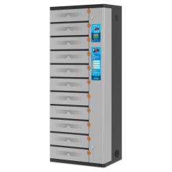 Manhattan 181310 Wagen / Schrank für das Management mobiler Geräte Schrank zur Verwaltung tragbarer Geräte Schwarz, Grau 