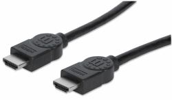 Manhattan High Speed HDMI Kabel, 3D, 4K@30Hz, HDMI Stecker auf Stecker, geschirmt, schwarz, 5 m 