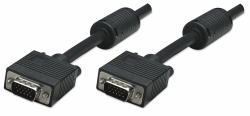 Manhattan SVGA Monitorkabel mit Ferritkernen, HD15 Stecker auf HD15 Stecker mit Ferritkern, schwarz, 10 m 