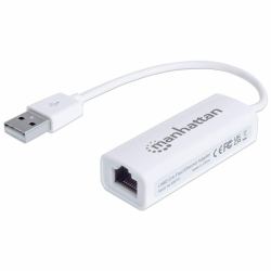 Manhattan USB-A auf Fast Ethernet Adapter, USB 2.0 auf 10/100 Mbit/s Fast Ethernet 