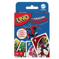 Mattel Games UNO The Amazing Spider-Man Kartenspiel für Kinder, Erwachsene und Familien-Spieleabende, inspiriert von der Marvel Comicreihe 
