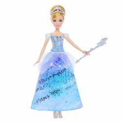Mattel Disney Princess , Cinderella-Modepuppe im bezaubernden Ballkleid mit Licht und Geräuschen, vom Film inspiriert 