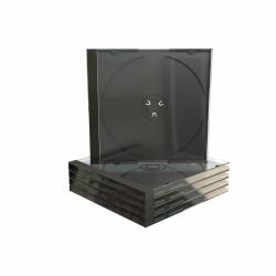 MediaRange BOX31 CD-Hülle Schmuckschatulle 1 Disks Schwarz, Transparent 