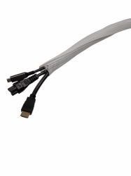 Mercodan Self-closing braided sleeve - 25mm, 50m, White, cable sock, - Temp: -50Â°C to +150Â°C - Warranty: 24M