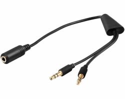 Microconnect AUDAL Audio-Kabel 0,4 m 2 x 3.5mm 3.5mm Schwarz 