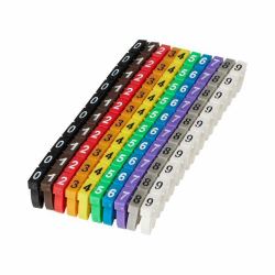 Microconnect MC-CABLEMARKER Kabelmarkierer Schwarz, Blau, Braun, Grün, Grau, Orange, Rot, Violett, Weiß, Gelb 100 Stück[e] 