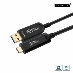 Microconnect MC-USB3.2CA10OP USB cable USB 3.2 Gen 2 [3.1 Gen 2] 10 m USB A USB C Black