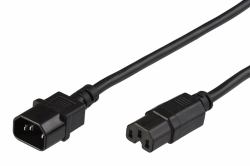 Microconnect PE011405 Stromkabel Schwarz 0,5 m C14-Koppler C15-Koppler 