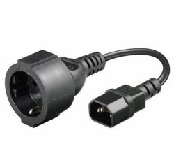 Microconnect PE130075 Stromkabel Schwarz 0,23 m C14-Koppler Schuko 