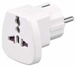 Microconnect PETRAVEL Netzstecker-Adapter Universal Weiß 