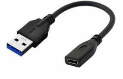 Microconnect USB3.0ACF02 USB Kabel USB 3.2 Gen 1 [3.1 Gen 1] 0,2 m USB A USB C Schwarz 
