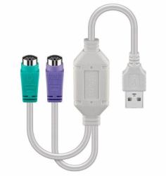 Microconnect USBA2XPS2 PS/2-Kabel 0,3 m Weiß 