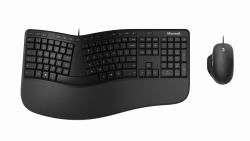 Microsoft Ergonomic Desktop Tastatur Maus enthalten Büro USB QWERTY Nordisch Schwarz  - UK version