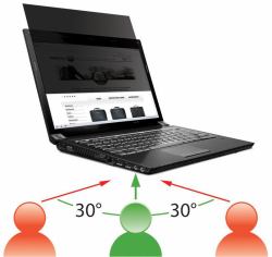 Mobilis 016227 Blickschutzfilter 33,8 cm [13.3"] Laptop Rahmenloser Blickschutzfilter 