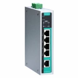 Moxa EDS-G205A-4POE-T Netzwerk-Switch Unmanaged Gigabit Ethernet [10/100/1000] Power over Ethernet [PoE] 4U Aluminium, Schwarz, Grün 