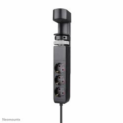 Neomounts DS22-840BL6 Tischsteckdose mit Klemme und USB-C- und USB-A-Anschlüssen - Schnellladung 
