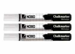 Nobo Kreidemarker weiss [3] 