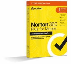 Norton 360 Plus for Mobile - 1 User / 1 Device / 12 Months Antivirus-Sicherheit Kommerziell 1 Lizenz[en] 1 Jahr[e] 
