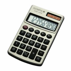 Olympia LCD 1110 Taschenrechner Tasche Einfacher Taschenrechner Silber 