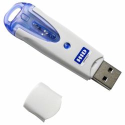 HID Identity OMNIKEY 6121 USB 2.0 Blau, Grau Smart-Card-Lesegerät 