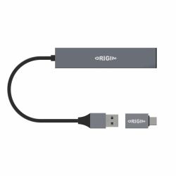 Origin Storage OS-HUB-USB3 laptop-dockingstation & portreplikator Kabelgebunden USB 3.2 Gen 1 [3.1 Gen 1] Type-A + Type-C Grau 