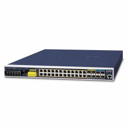 PLANET IGS-6325-24P4X Netzwerk-Switch Managed L3 Gigabit Ethernet [10/100/1000] Power over Ethernet [PoE] 1U Schwarz, Blau 