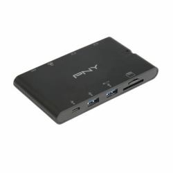 PNY A-2UF-2TC-K01-RB laptop-dockingstation & portreplikator Andocken Schwarz 