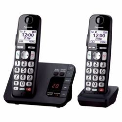 Panasonic KX-TGE822EB Telefon DECT-Telefon Anrufer-Identifikation Schwarz  - UK version