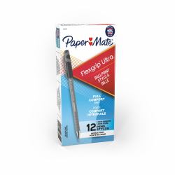 Papermate FlexGrip Ultra Schwarz Stick-Kugelschreiber Medium 12 Stück[e] 